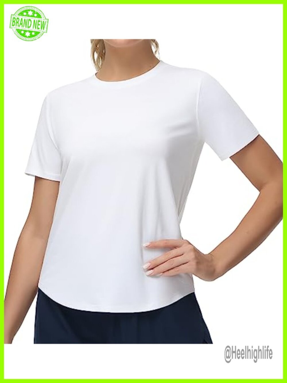 Women's Workout T-Shirt Breathable Soft Athletic Tee Short Sleeve Crewneck